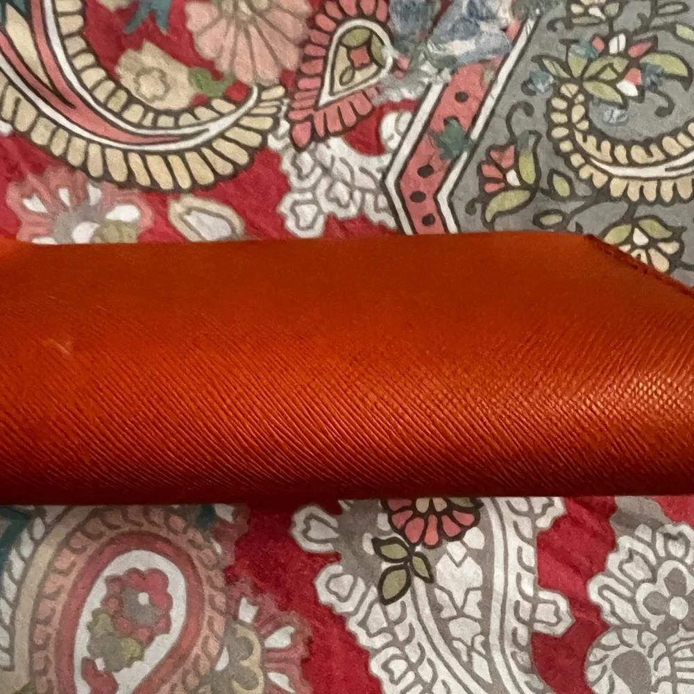 Tory Burch Orange Eye glass Case Large